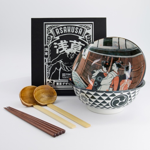 [33609] Asakusa 6pcs Ramen Giftset 20.5x8cm 1250ml C 33609 1/12