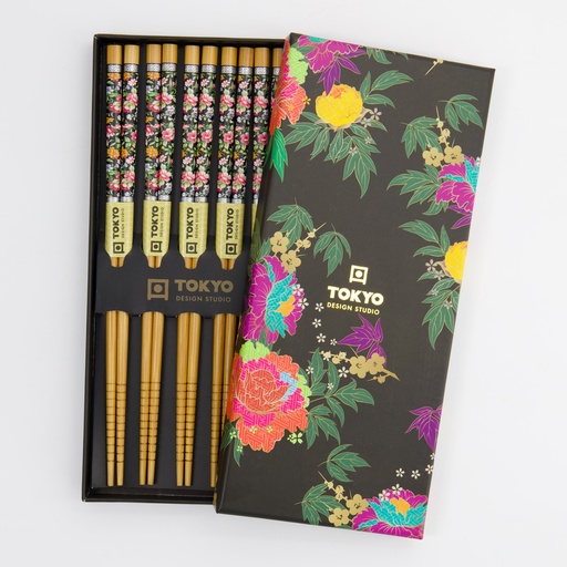 [33619] Chopstick Giftset/5 Flower 1/100