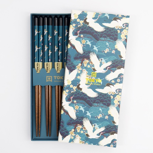 [33702] Chopstick Giftset/5 Crane 33702 1/100    
