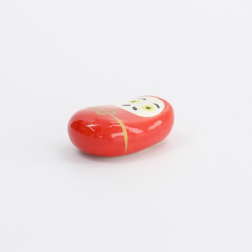 [33682] Kawaii Chopsticks Rest Daruma Flower 3.0x4.4x1.6cm 5-001