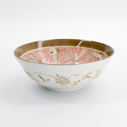 [33711] Crane Ramen Bowl 21x7.8cm 1000ml Pink 33711 3/36