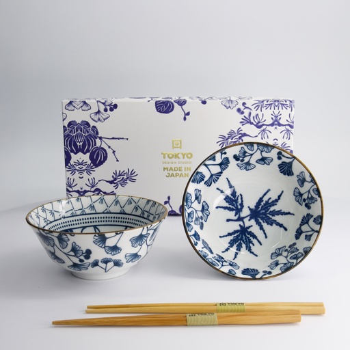 [33763] Flora Japonica Tayo Giftset 2pcs w/chopst. 15.5x7cm Maple & Ivy 33763 1/16