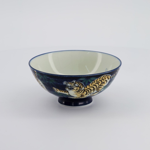 [33829] Kawaii Bowl Tiger 14.5x6.5cm Blue 33829 5/90