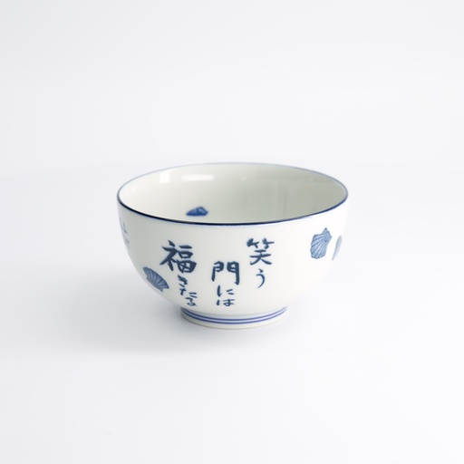 [33850] Kawaii Blowfish Okonomi Bowl 13x7.2cm 500ml BL/WH 33850 4/48