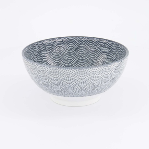 [14271] Nippon Grey Sanuki Bowl 18.5x9cm 1000ml Dot YW-5539/A 3/24