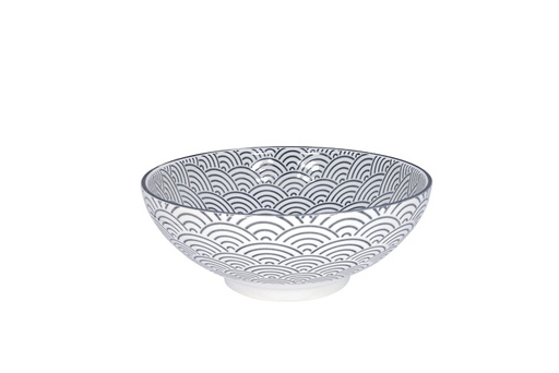 [14274] Nippon Grey Noodle Bowls 21.4x8.2cm 1450ml Wave YW-5540/B 3/24