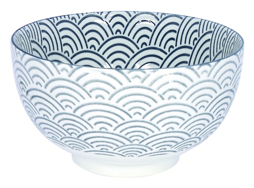 [14267] Nippon Grey Bowl 13.2x7.2cm 500ml Dot YW-5537/A 6/48