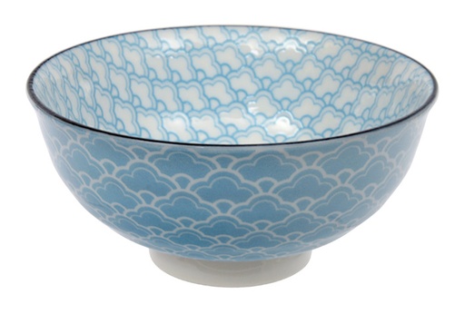 [14526] Mixed Bowls Rice Bowl 11.3x5.2cm 250ml Light Blue Cloud YW-5020/1  12/96