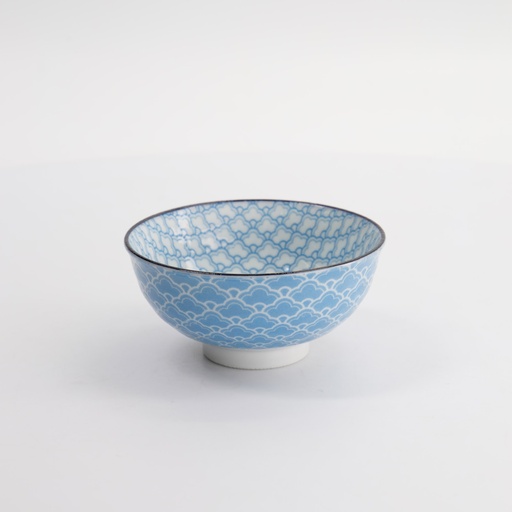 [14526] Mixed Bowls Rice Bowl 11.3x5.2cm 250ml Light Blue Cloud YW-5020/1  12/96