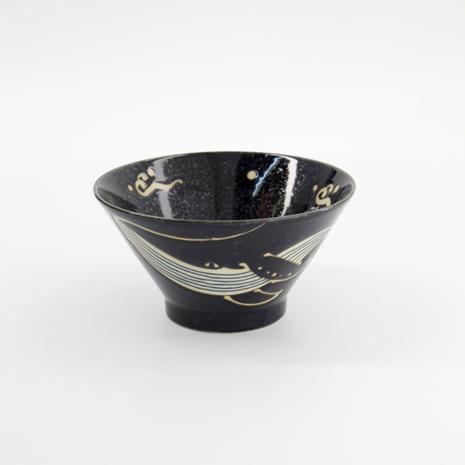 [33946] Kawaii Bowl Black Whale 16x8.5cm 33946 6/36 
