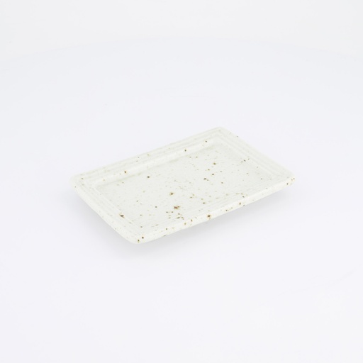 [33966] Craft Konahiki Requtangular Plate 16.5x11.7cm White 33966 6/72 