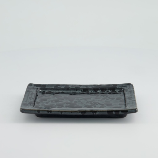 [33971] Craft Ginsai Requtangular Plate 16.5x11.7cm Black 33971 6/72