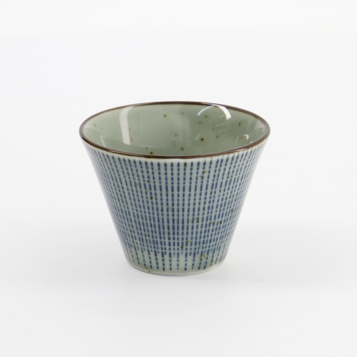 [34019] Mashiko Cup Tokusa 7.5x5.3cm Blue 34019 12/192