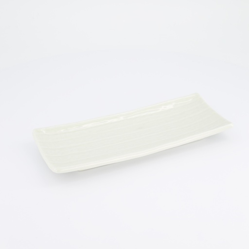 [34259] Mino Craft Rectangular Plate 28.5x11.5x3.5cm White 34259 4/32