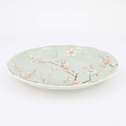 [617515] Fujisakura Plate 24.7x3cm Green 617515 6/24