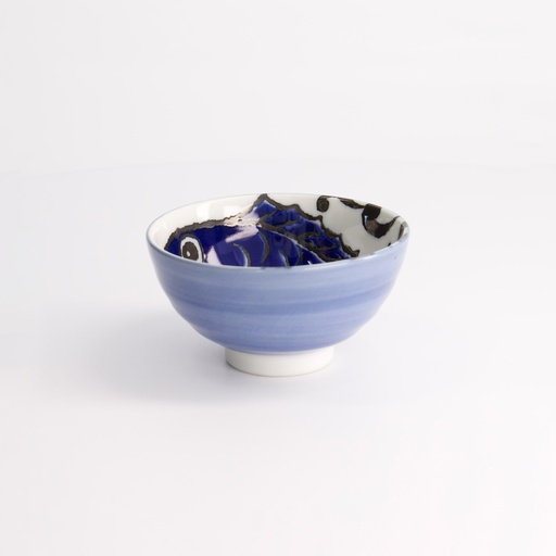 [7563] Seafood Rice Bowls 11.2x6.2cm 300ml Snapper Blue LB54/TB 6/96