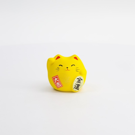 [6120] Lucky Cat 5.5cm Yel.  KT7/YC 1/192
