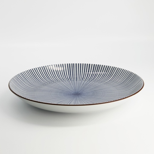 [2574] Sendan Blue Plate Round 31x4cm FK212/NS 1/12