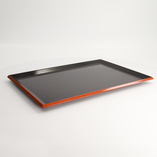 [4029] Lacquerware Tray 39x29cm Bl/Rd 4029 10/40