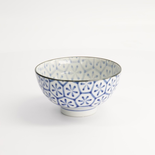 [2060] Mixed Bowls 12x6.5cm 400ml BL/WH FK-0311/C 6/72