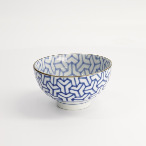 [2061] Mixed Bowls 12x6.5cm 400ml BL/WH FK-0311/D 6/72