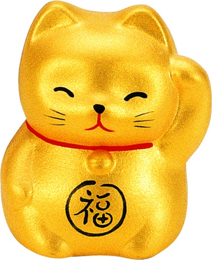 [6197] Lucky Cat 5.2cm Gd KT30/GC 1/192