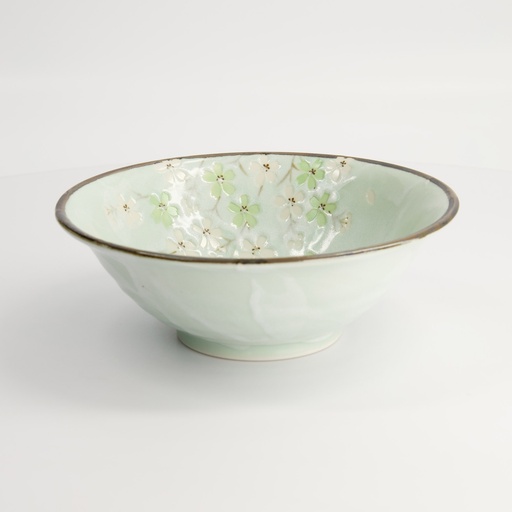 [7810] Green Cosmos Bowl 20x7cm 750ml Q579/GC 6/24