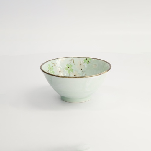 [7813] Green Cosmos Bowl 13x6cm 350ml Q549/GC 6/72