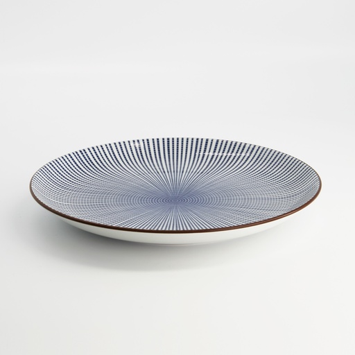 [2569] Sendan Blue Plate Round 25x3cm FK210/NS (38118) 4/24