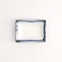 Tajimi Blue/White Plate 9.5x7x2.5cm E485-0-04001 12/144