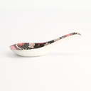 Kawaii Flower Soup Spoon Black 13.8x4.8cm 21179 12/144