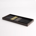Chopstick Giftset/5 Square Black 8221 1/100