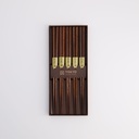 Chopstick Giftset/5 Hexagon Brown 8223B 21400 1/100