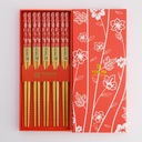 Chopstick Giftset/5 Red Flower 292A 21291 1/100