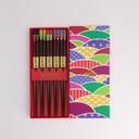 Chopstick Giftset/5 Wooden Multi Color 296A  21293 1/100