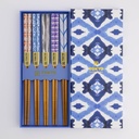 Chopstick Giftset/5 Blue Kasuri  2927A 21304 1/100