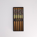 Chopstick Giftset/5 Cubes Black White  293A 21305 1/100