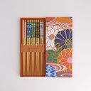 Chopstick Giftset/5 Orange Flower  2911A 21309 1/100