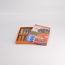 Chopstick Giftset/5 Orange Flower  2911A 21309 1/100