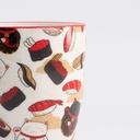 Kawaii Lucky Cat Mug W/Giftbox Cat/Sushi 8.5x10.2cm 340ml 1/36