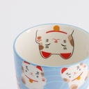 Kawaii Lucky Cat Mug W/Giftbox Wh/Bl Cat 8.5x10.2cm 340ml 21533 1/36