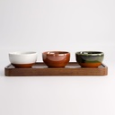 Wooden Plate with 3Holes 30x13cm E31-30