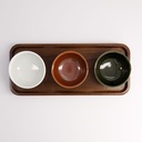 Wooden Plate with 3Holes 30x13cm E31-30