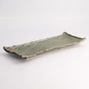 Mino Craft Rectangular Plate Wabi Uguisu 31x12.5x3cm FK-SW2305 6/36