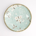 Light Blue Sakura Plate 19.5x3cm 6/48