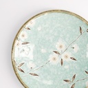 Light Blue Sakura Plate 19.5x3cm 6/48