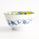 Botan Rice Bowl 12x6.4cm Yellow/Blue 22600 6/72