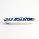 Tokyo Blue Karakusa Oblong Plate 18.7x13cm 40-230404 HB-20 6/72