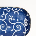 Tokyo Blue Karakusa Oblong Plate 18.7x13cm 40-230404 HB-20 6/72