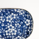 Tokyo Blue Sakura Oblong Plate 18.7x13cm 40-230404 HB-26 6/72